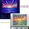 thumbnail image 6 of Sun Tapestry Wall Hanging, Blacklight UV Reactive Black Light Tapestries Boho Retro Funny Colorful Rainbow for Bedroom Aesthetic Home Room Decor (Sun Black Light, 70''''x90''''), 6 of 6
