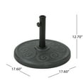 Outdoor 37lb Concrete Circular Umbrella Base, Hammered Iron - Walmart.com