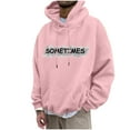 thumbnail image 2 of EchfiProm Pullover Hoodies for Men Pink Gym Sweatshirt Tranning Graphic Mens Tops Long Sleeve L, 2 of 8