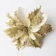 thumbnail image 3 of Christmas Poinsettia Glitter Flower Hanging Xmas Party Tree Decoration Decorate Christmas Trees Christmas Wreaths Rattan, 3 of 5