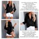 thumbnail image 3 of Camisa Con Cuello Vuelto Para Mujer Camisa Con Cuello En V Para Mujer Camisa Informal Para Mujer Blusa Informal Para Mujer ANGGREK Negro L, 3 of 6