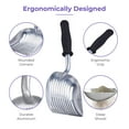 thumbnail image 5 of iPrimio Monster Metal Cat Litter Scoop with 17-Inch Long Handle - Extra Large Deep Shovel with Rounded Corners for Extended Reach and Soft Ergonomic Grip for Effortless Cleaning, 5 of 7