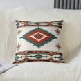 thumbnail image 2 of Southwestern Geometric Reversible Throw Pillow Covers 20 x 20-Inch Boho Beige Pillow Covers Home Decor for Indian Tribal Geometry Square Cushion Covers Set of 2 Retro Exotic Boho, 2 of 6