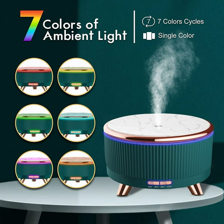Diffusers for Essential Oils Large Room 500ml, Aromatherapy Diffuser for  Home Office with Remote Control, 7 Colorsing Lights,Ultrasonic Aromatherapy