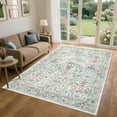 thumbnail image 2 of Hasoo Washable Living Room Area Rug 5x7 Modern Floral Non-Slip Soft Low Pile Indoor Beige Carpet, 2 of 5