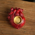 thumbnail image 5 of Homekingdee Halloween Heart Resin Candlestick Ornament - Horror Decoration Prop for Halloween Party Home Decor, 5 of 6