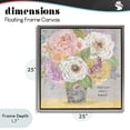 thumbnail image 4 of Stupell Industries Shabby Chic Cherish Every Moment Inspiration Gray Floating Frame Canvas Art, 25 x 25, by Suzanne Nicoll, 4 of 8