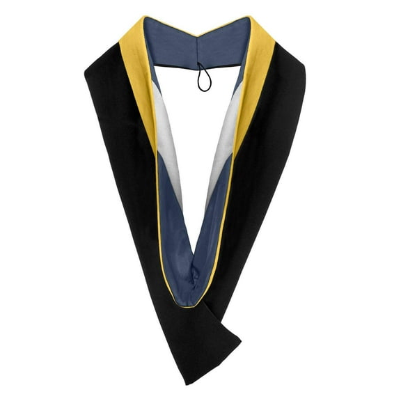 Endea Graduation Bachelors Hood For Science, Mathematics, Political Science - Gold/Navy Blue/White