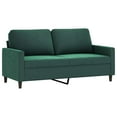 thumbnail image 4 of vidaXL 2 Piece Sofa Set with Cushions Dark Green Velvet, 4 of 5