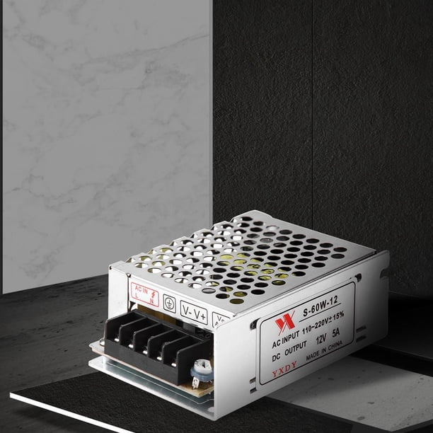 Lámpara 5 uds DC 12V 5A 60W transformador de iluminación LED controlador interruptor adaptador de suministro