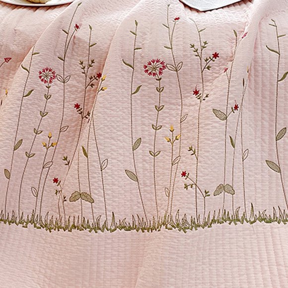 Summer Cooling Quilt,Cotton Quilt Pure Color Embroidery Summer Quilt Summer Cotton Quilt Remarkable Clarity