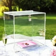 thumbnail image 5 of White Acrylic Card Box with Slot & Lock, DIY Large Wedding Card Boxes for Reception, Elegant Money Envelop Card Box for Party Wedding Birthday Baby Shower Graduation Table Decor, 5 of 10