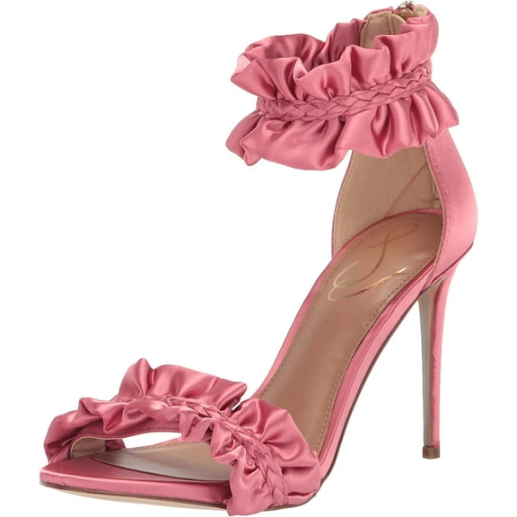 Sam Edelman Sawyer Carmine Rose Stiletto Heel Open Toe Ankle Cuff Heeled Sandals (Carmine Rose, 8)