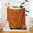 thumbnail image 5 of Halloween Pumpkin Retro Fall Flannel Fleece Throw Blanket 50"x60", 5 of 6