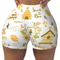 thumbnail image 2 of Fotbe Farm Bee Cute Honey Shorts Sin Costuras – Shorts Deportivos de Cintura Alta para Mujer, Elásticos para Gimnasio, Yoga, Running o Ciclismo-Medium, 2 of 8