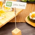 thumbnail image 3 of Natural Bamboo Name Card Holder - Metal Clip - 5" x 1" x 1" - 100 count box, 3 of 3