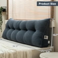 thumbnail image 6 of Lovote Triangular Headboard Pillow with Side Pockets - Teddy Velvet Fabric, Bed Rest Reading Pillow, Removable & Washable Cover, Daybed Wedge Pillow for Twin Beds, Smoky Blue, 6 of 6