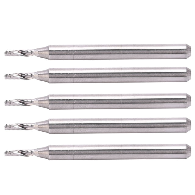 Broca de enrutador de metal, 5 piezas de fresa en espiral, fresa para tallar, fresa resistente y resistente