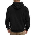 thumbnail image 4 of Mens Big and Tall Hoodies Pullover Fall Casual Oversized Long Sleeve Hooded Sweatshirt with Pockets for Men (Black S), 4 of 5