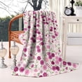thumbnail image 2 of Pink Pioneer Flower Pattern Blanket,Comfortable Soft Flannel Throw Blanket,All Season,Warm Lightweight Blankets for Sofa Bed Couch Living Room Chair,60"x80", 2 of 4