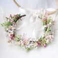 thumbnail image 3 of corona de flores guirnalda flor guirnalda diadema pelo guirnalda pelo guirnalda corona tiara floral boho cinta cinta fiesta de boda Rojo Verde, 3 of 5