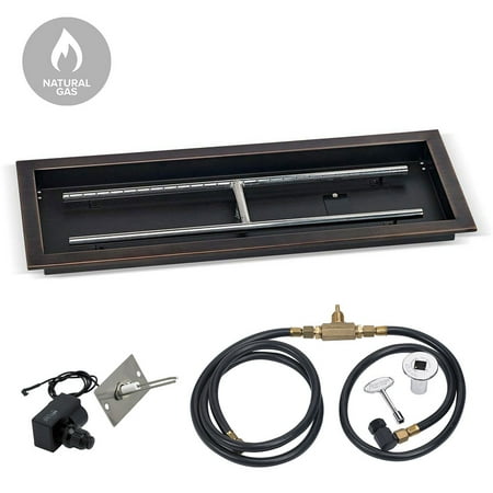 American Fireglass Spark Ignition Fire Pit Kit Oil Rubbed Bronze