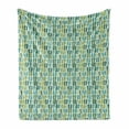 thumbnail image 1 of Flip Flop Soft Flannel Fleece Throw Blanket, Funky Beach Slippers Blended Aqua and Exotic Nature Colors, Cozy Plush for Indoor and Outdoor Use, 50" x 70", Pale Green Pale Blue, by Ambesonne, 1 of 6