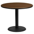 thumbnail image 2 of BizChair 36'' Round Walnut Laminate Table Top with 24'' Round Table Height Base, 2 of 4