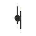thumbnail image 2 of 46771-04 Livex Lighting Soho - 4 Light ADA Wall Sconce In Modern Style-17 Inches Tall and 5.13 Inches Wide-Black/Brushed Nickel Finish, 2 of 10