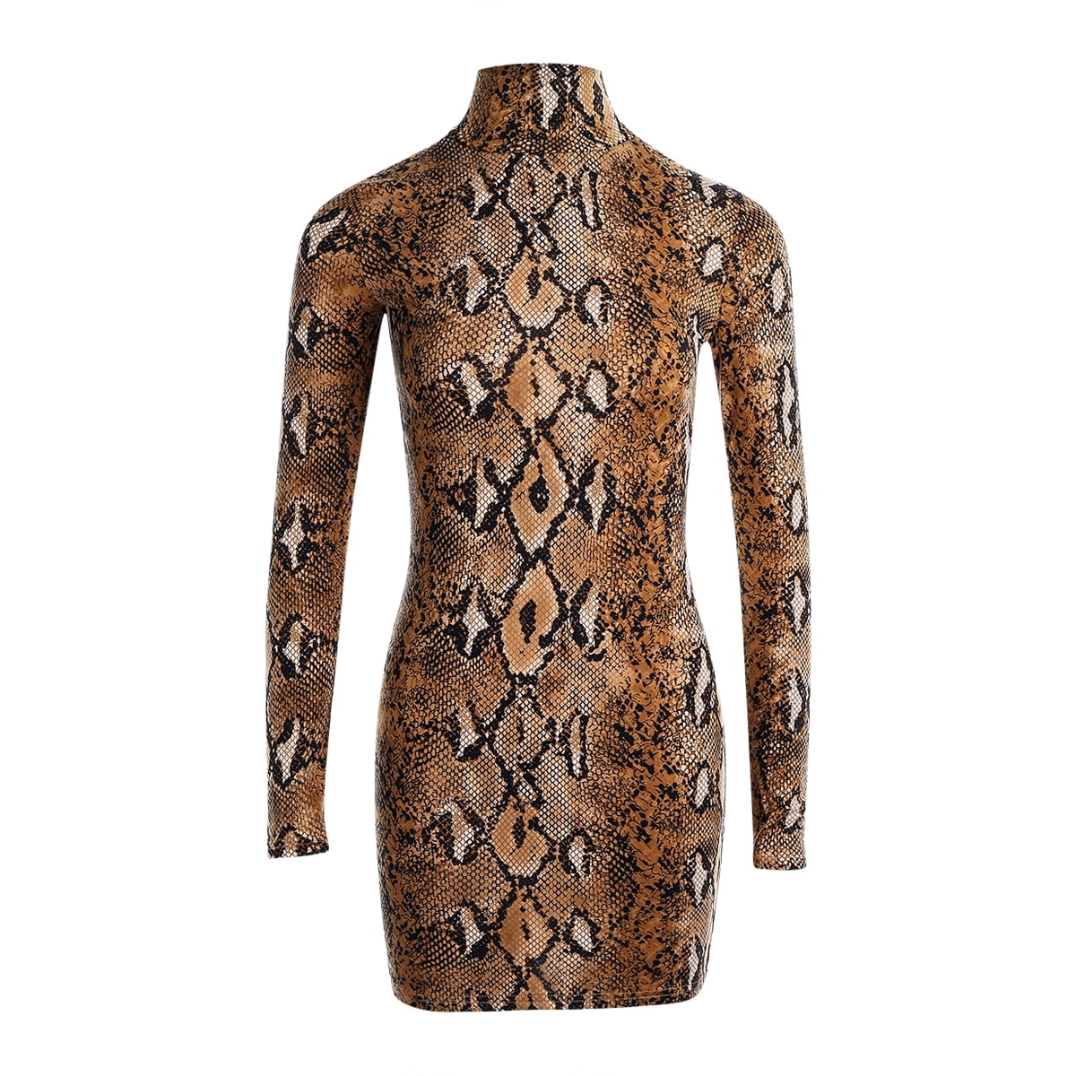 snakeskin tight dress