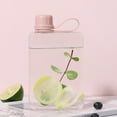 thumbnail image 3 of Hecteas Glass Bottle - Cups - Flat Water Bottle Slim Water Bottle Design Wallet Water Bottle Can Be Put Into Small Pockets Makeup Bags and Handbags Suitable(Mug*1Pc - Pink), 3 of 4