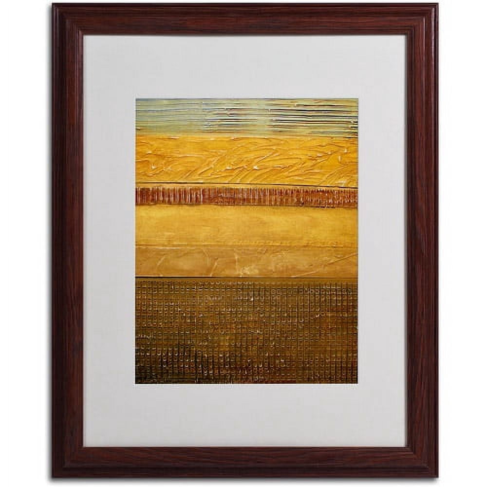 Trademark Fine Art 'Earth Layers Abstract' Matted Framed Art by Michelle Calkins