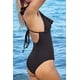 thumbnail image 1 of Traje de baño de una pieza para mujer con volantes y escote en V profundo con tiras Trajes de baño, 1 of 6