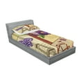 thumbnail image 2 of Ambesonne Colorful Fitted Sheet & Pillow Sham Set, French Landmarks Tower, Twinxl, Multicolor, 2 of 2