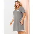 thumbnail image 4 of RoDe Dormir Camisón De Lunares ManCorDe Noche TalGrande PaMujer Gris XL, 4 of 6