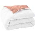 thumbnail image 7 of DNG Creations 3 Piece Reversible Diamond Pattern Comforter All Season 550 GSM - Twin/ Twin XL - Size ( Peach/White Colour ) 800 Threads Count, 100% Egyptian Cotton, 7 of 7