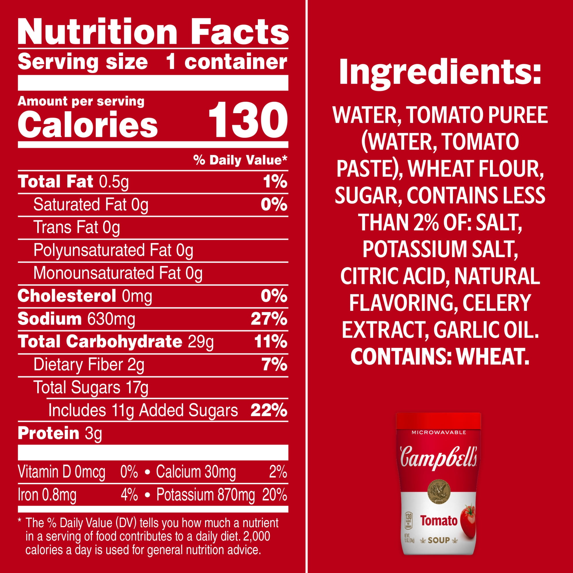 (8 pack) (Case of 8) Campbell's Sipping Soup, Ready to Serve Classic Tomato Soup, 11.1 oz Microwavable Cup