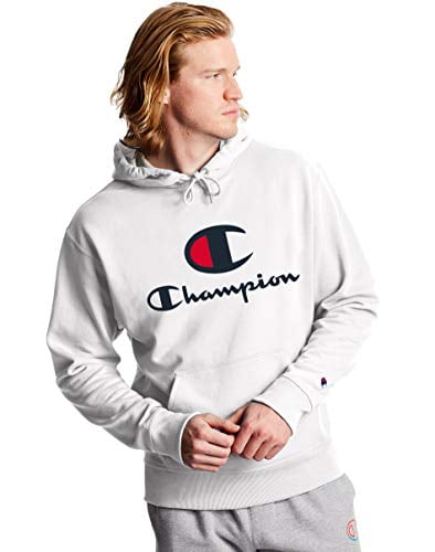 champion men's powerblend screen print pullover hoodie