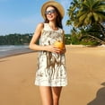 thumbnail image 3 of Vsdgher Robes d'Été Imprimées Western Desert Cowboys1 pour Femmes, Robe de Plage Décontractée Sans Manches avec Poche, 3 of 7