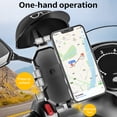 thumbnail image 4 of Mistaha Motorcycle Rearview Mirror Mount Phone Holder with Sunshade Cover, 360° Rotation, Anti-slip Shockproof, Waterproof, No Button Obstruction, 4 of 7