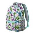 thumbnail image 2 of Lightweight School Backpack Featuring Tropical Floral and Colorful Butterfly Patterns, Stylish and Perfect for Fashion Lovers, 2 of 6