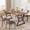 Brown, variant on TROPOW 71 Inch Modern Industrial Dining Table Set for 6 - Heavy-Duty Stain-Resistant Tabletop, Easy Assembly for Kitchen, Dining Room & Apartment