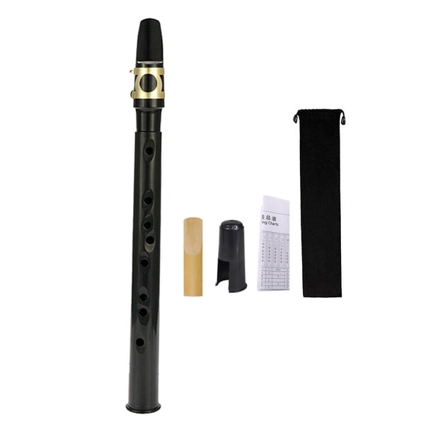 Saxofón de bolsillo Saxofón portátil Ligero Tamaño compacto Instrumento de viento de madera negro