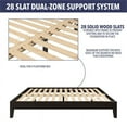 thumbnail image 2 of Steve Silver Nix Modern Solid Wood Queen Size Low Profile Platform Bed, Black, 2 of 10