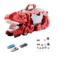 thumbnail image 2 of Juguete de camión para niños Hugo Vehículo de dinosaurio rojo con 3 coches de aleación, 2 of 10