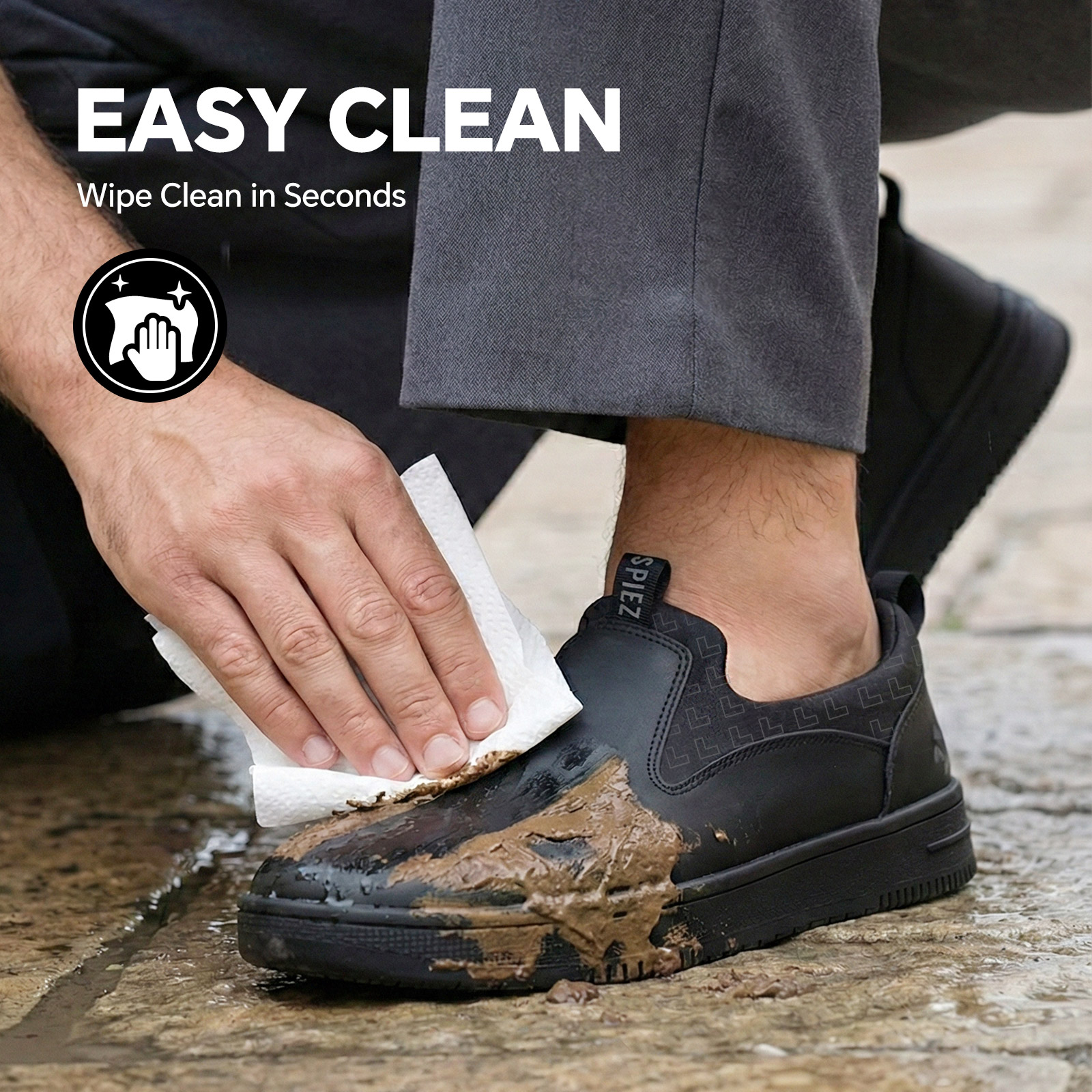 Spiez Men's Non-Slip Waterproof Work Shoes photo 5