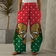 thumbnail image 2 of Pantalones sueltos casuales vintage con estampado navideño para mujer Pantalones de pierna ancha casuales Pantalones Fridja hfkajh100493, 2 of 5