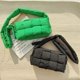 thumbnail image 4 of Down Woven Bag Cotton Cassette Padded Designer Crossbody Bag, 4 of 5