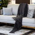 thumbnail image 2 of HomeRoots 519072 Grey Woven 100 Percent Cotton Throw Blanket, 2 of 4