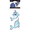 1 Pack, White, Blue, variant on Narwhal Leather Stickers, Fun, Colorful Fantasy Characters with Rainbow Horns, Perfect for Decorating Backpacks, Skateboards, Diaries, Durable Leather Material Adds Unique Style to Your Belongings